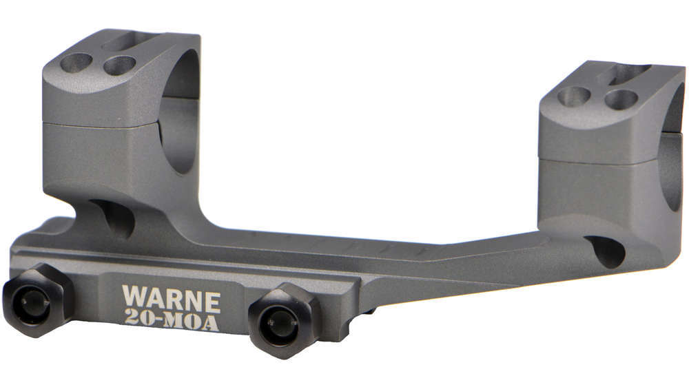 Scope Mounts Warne Scope Mounts 20 MOA WARNE 20MOA EXTND SKELETON 1" BLK • Model: 20 MOA